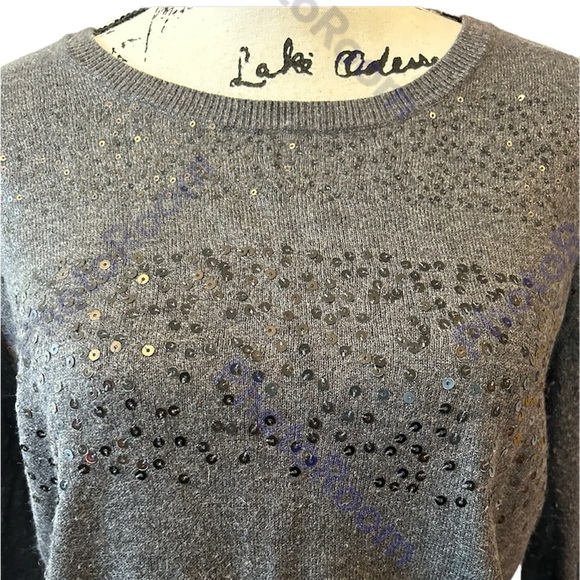 Banana Republic Gray Sequined Shirt - Picture 2 of 4